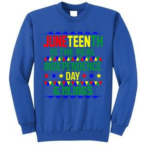 Juneteenth Real Independence Celebration Day History Graphic Gift Sweatshirt