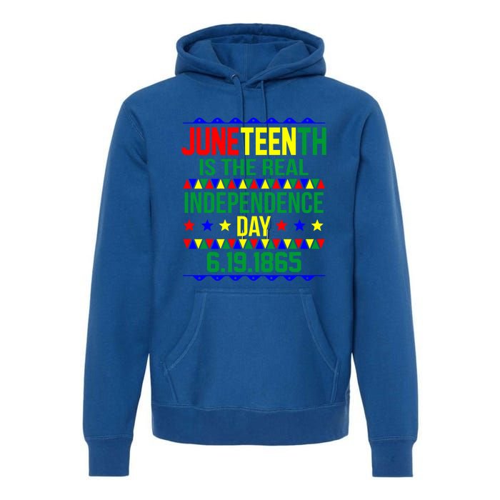 Juneteenth Real Independence Celebration Day History Graphic Gift Premium Hoodie