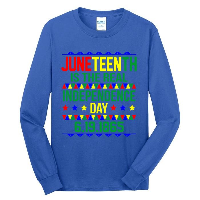 Juneteenth Real Independence Celebration Day History Graphic Gift Tall Long Sleeve T-Shirt