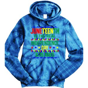 Juneteenth Real Independence Celebration Day History Graphic Gift Tie Dye Hoodie