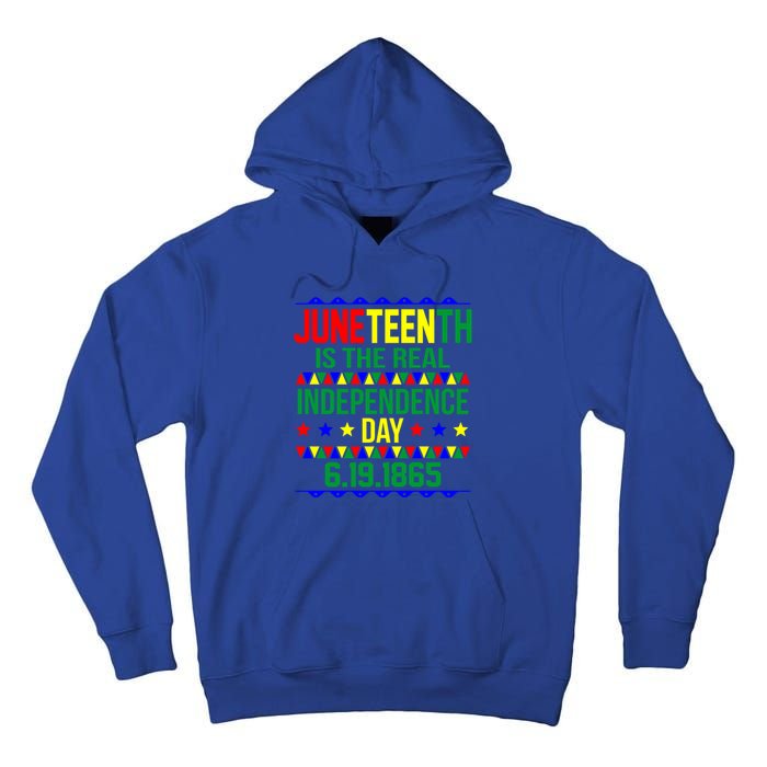 Juneteenth Real Independence Celebration Day History Graphic Gift Tall Hoodie