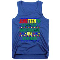 Juneteenth Real Independence Celebration Day History Graphic Gift Tank Top