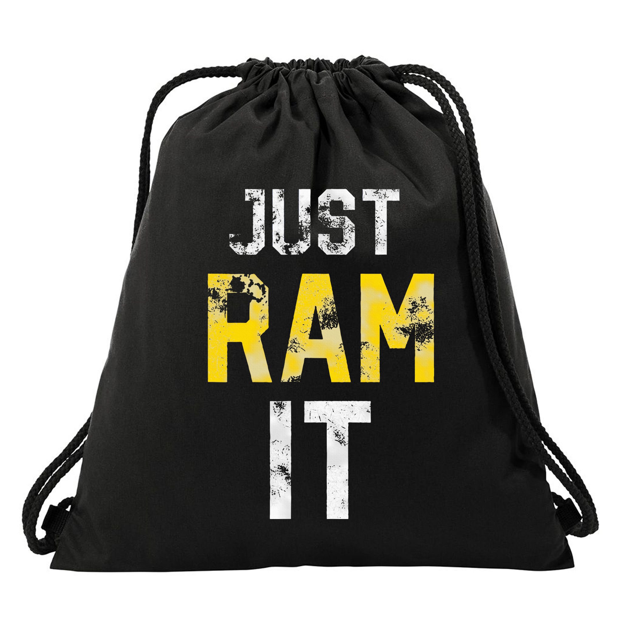 Just Ram It Funny Rams Drawstring Bag