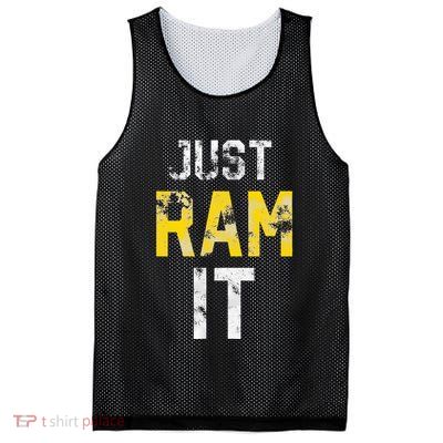 Just Ram It Funny Rams Mesh Reversible Basketball Jersey Tank