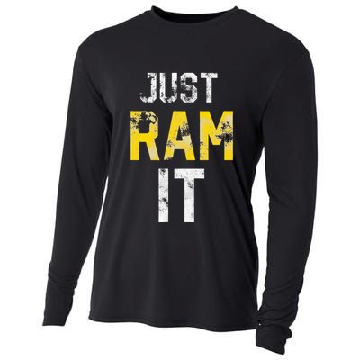 Just Ram It Funny Rams Cooling Performance Long Sleeve Crew