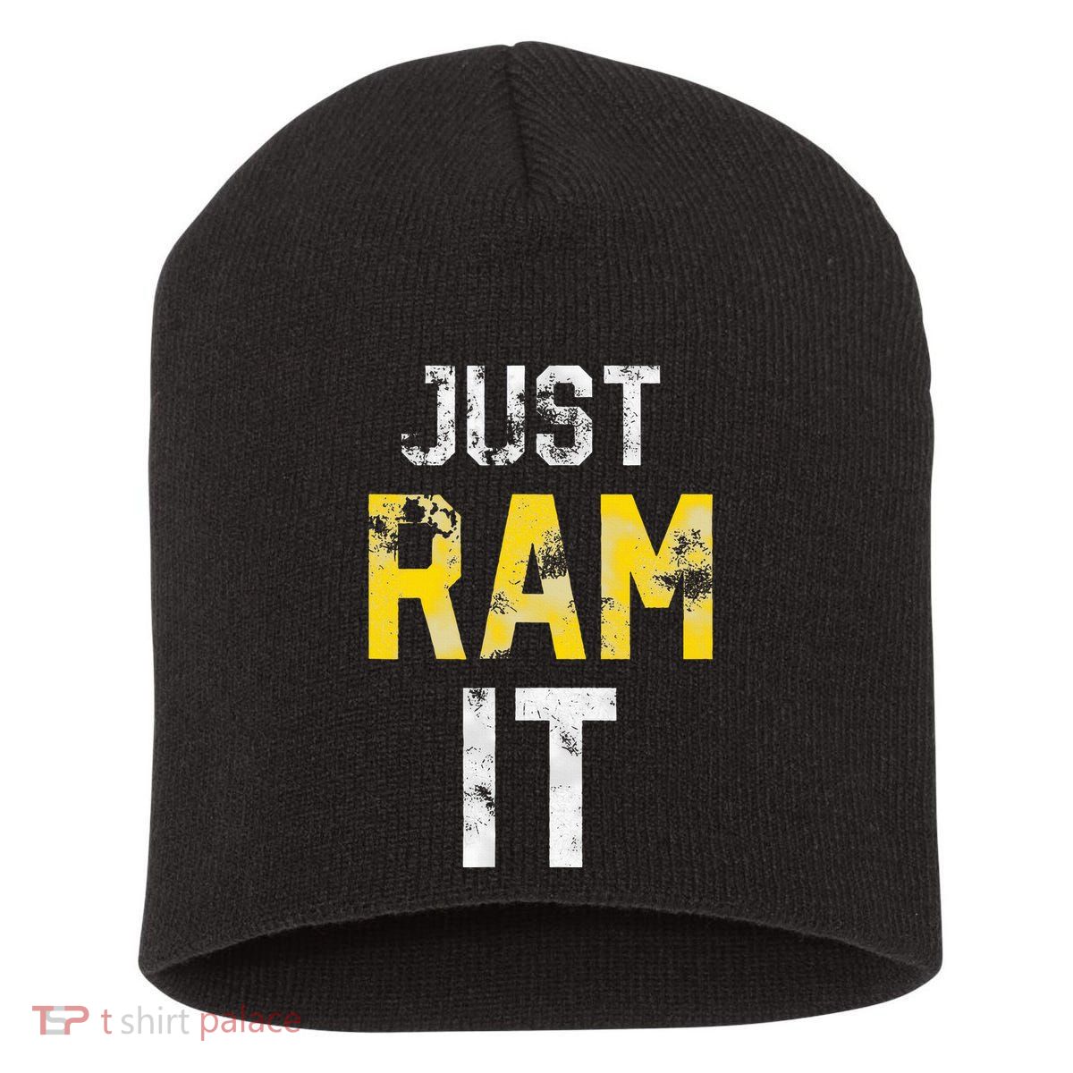 Just Ram It Funny Rams Short Acrylic Beanie