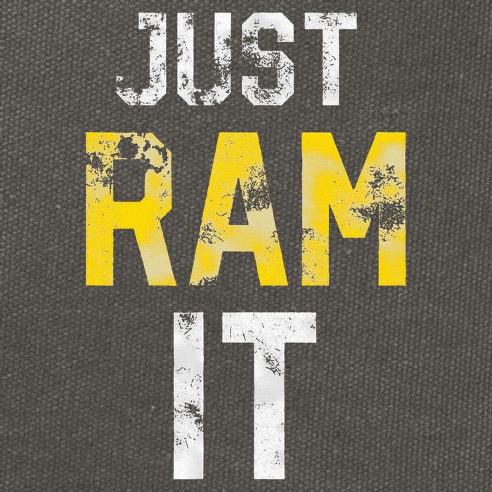 Just Ram It Funny Rams Cotton Canvas Backpack