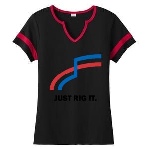 Just Rig It. Ladies Halftime Notch Neck Tee