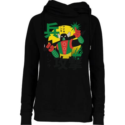 Japanese Robot Womens Funnel Neck Pullover Hood