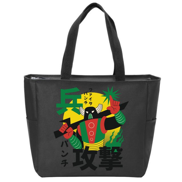 Japanese Robot Zip Tote Bag