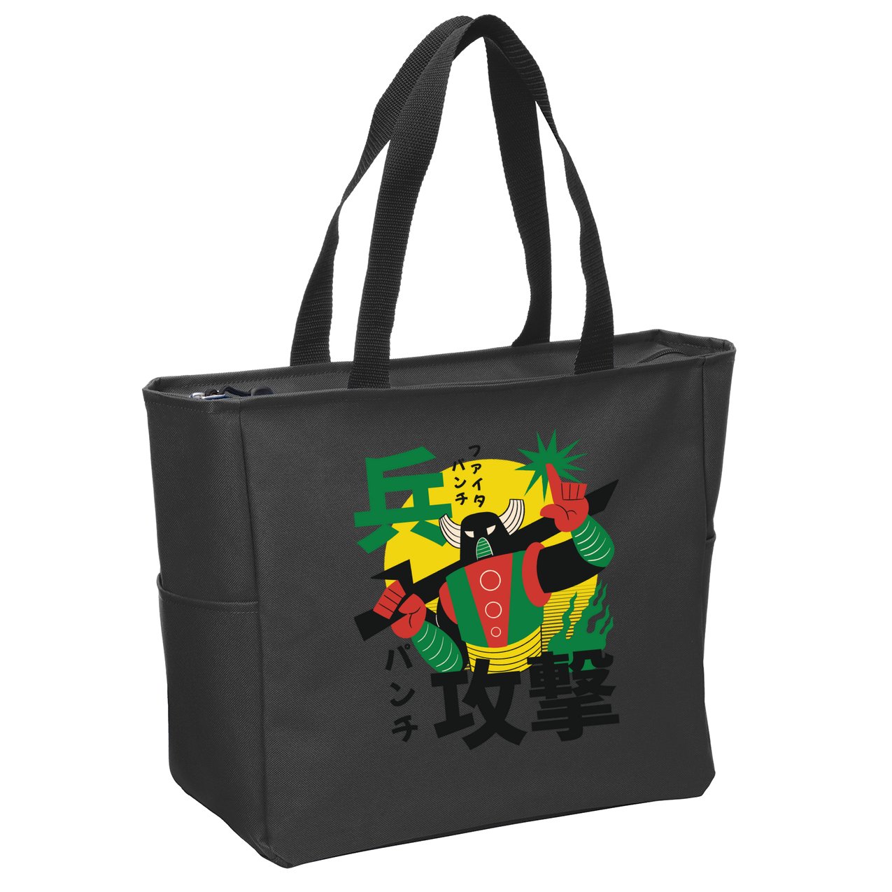 Japanese Robot Zip Tote Bag