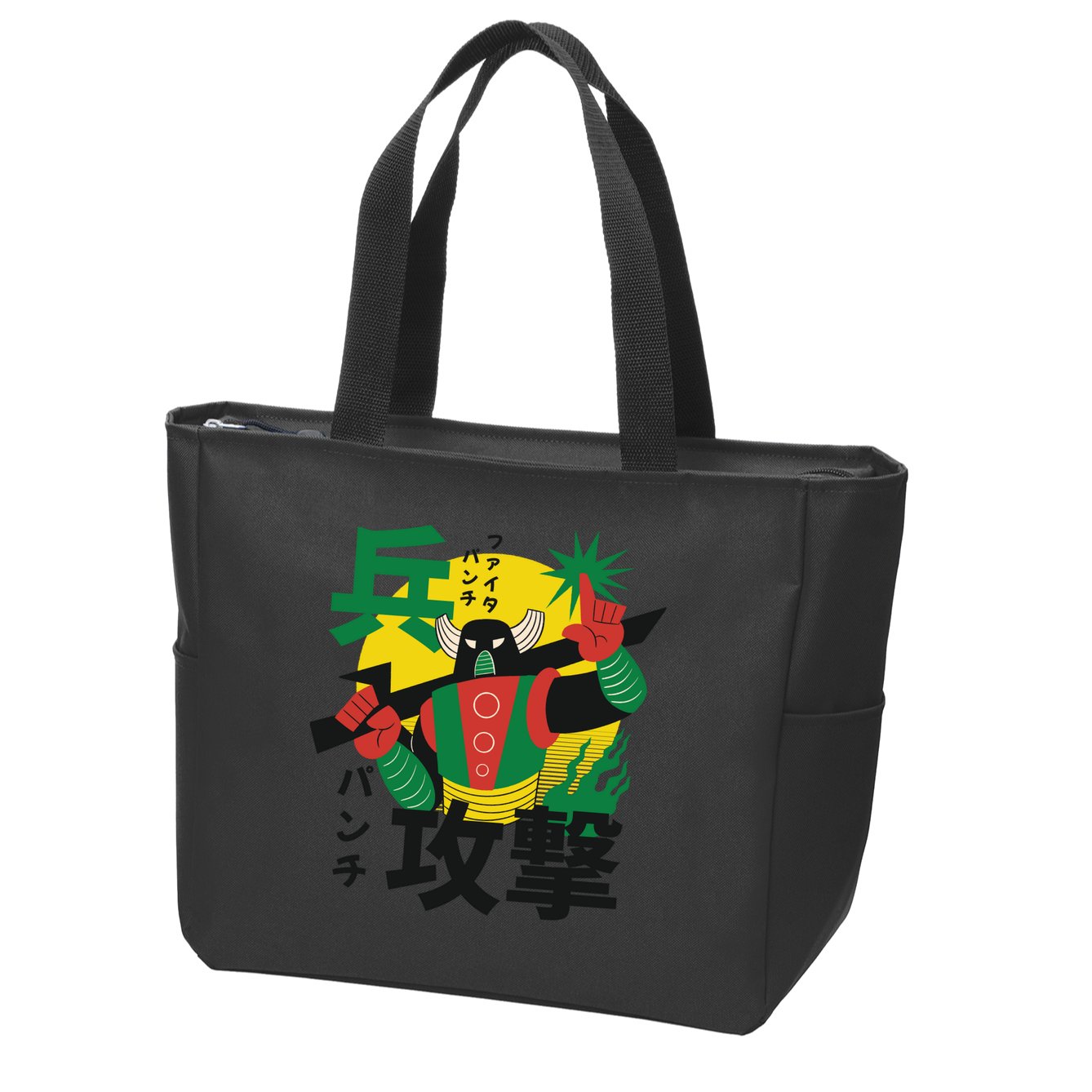Japanese Robot Zip Tote Bag