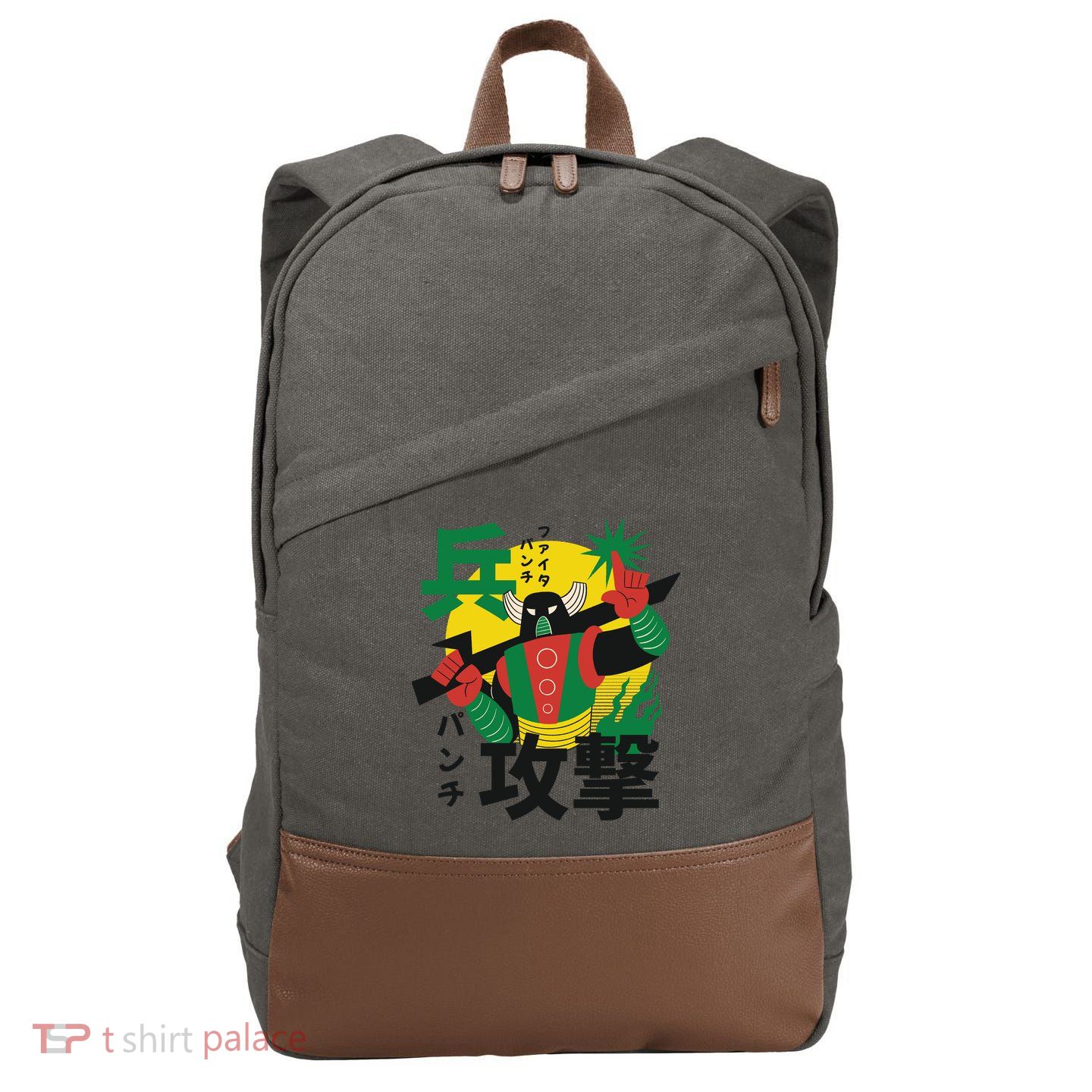 Japanese Robot Cotton Canvas Backpack