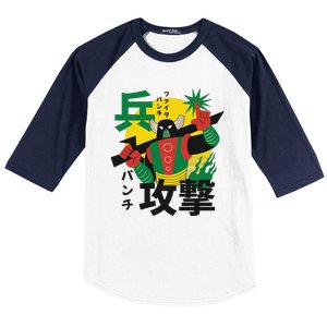 Japanese Robot Baseball Sleeve Shirt