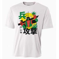 Japanese Robot Cooling Performance Crew T-Shirt