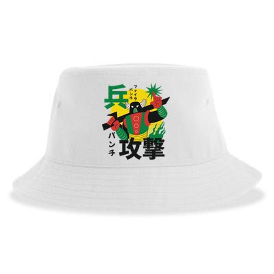 Japanese Robot Sustainable Bucket Hat