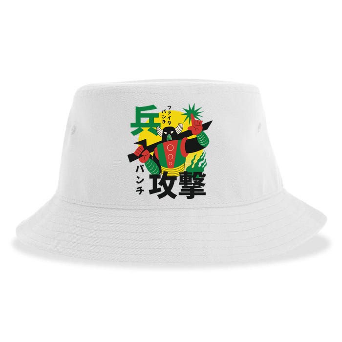 Japanese Robot Sustainable Bucket Hat