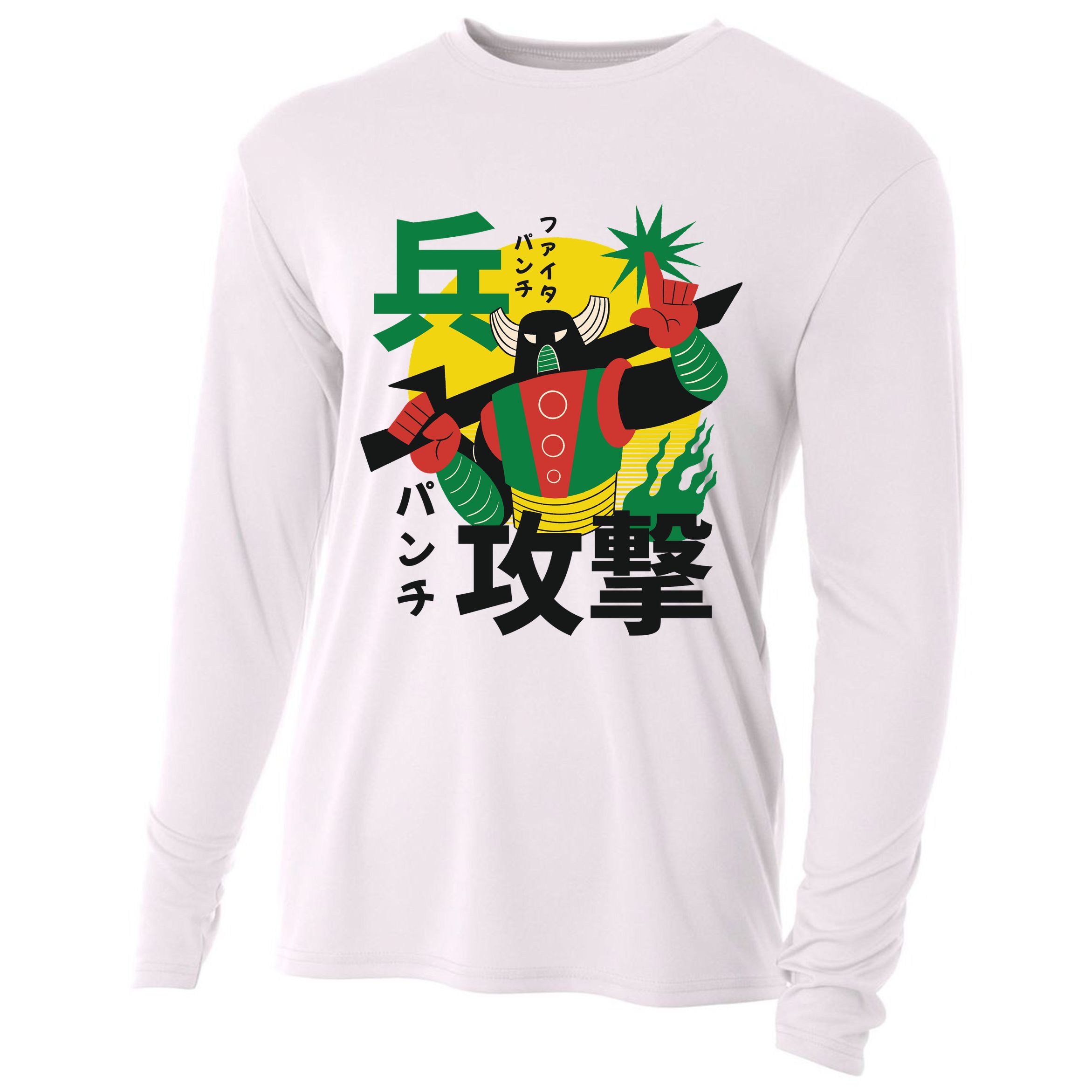 Japanese Robot Cooling Performance Long Sleeve Crew