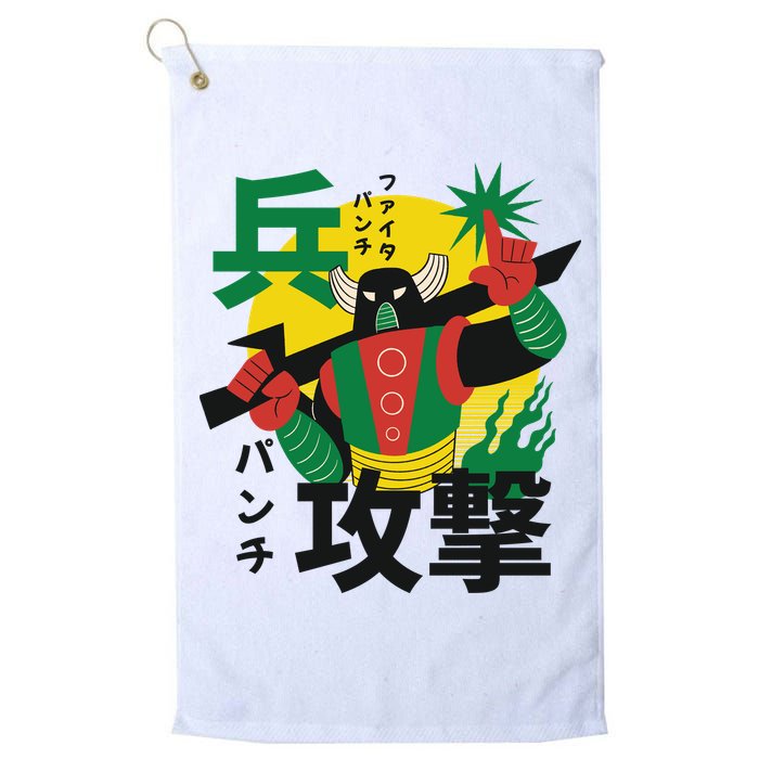 Japanese Robot Golf Towel