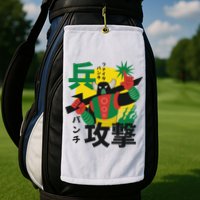 Japanese Robot Golf Towel