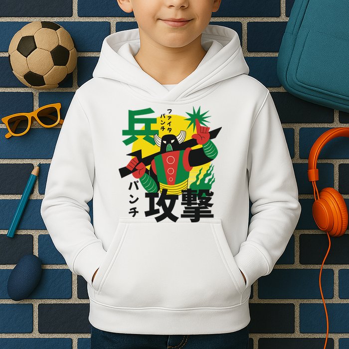 Japanese Robot Kids Hoodie