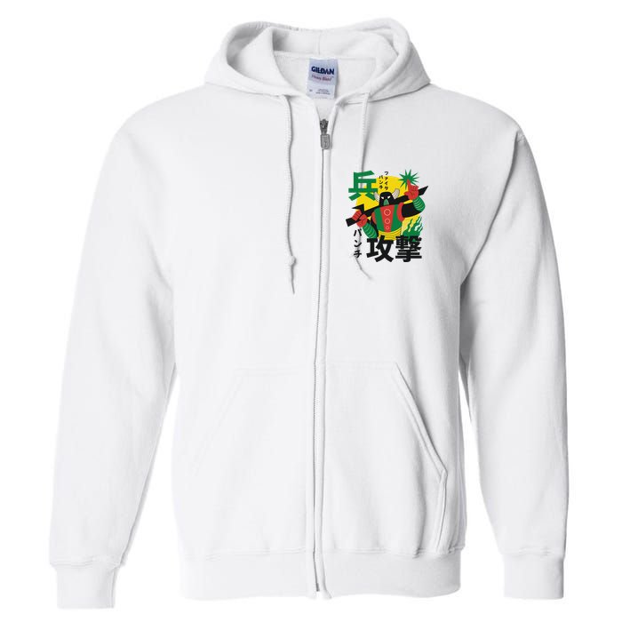 Japanese Robot Full Zip Hoodie