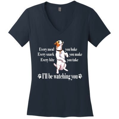 Jack Russell Women's V-Neck T-Shirt