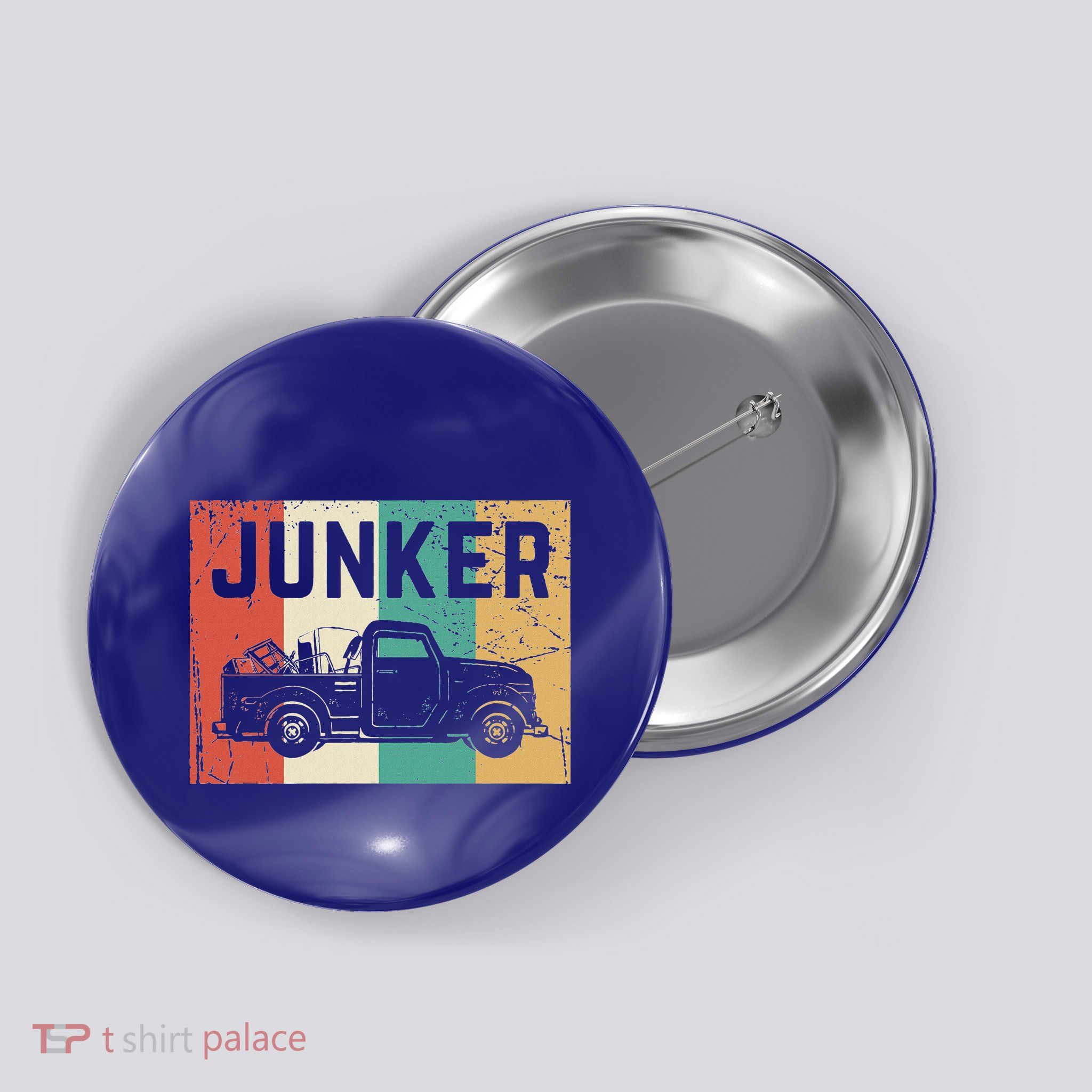 Junker Retro Junking Truck Button