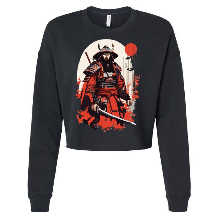 Japanese Ronin Cropped Pullover Crew