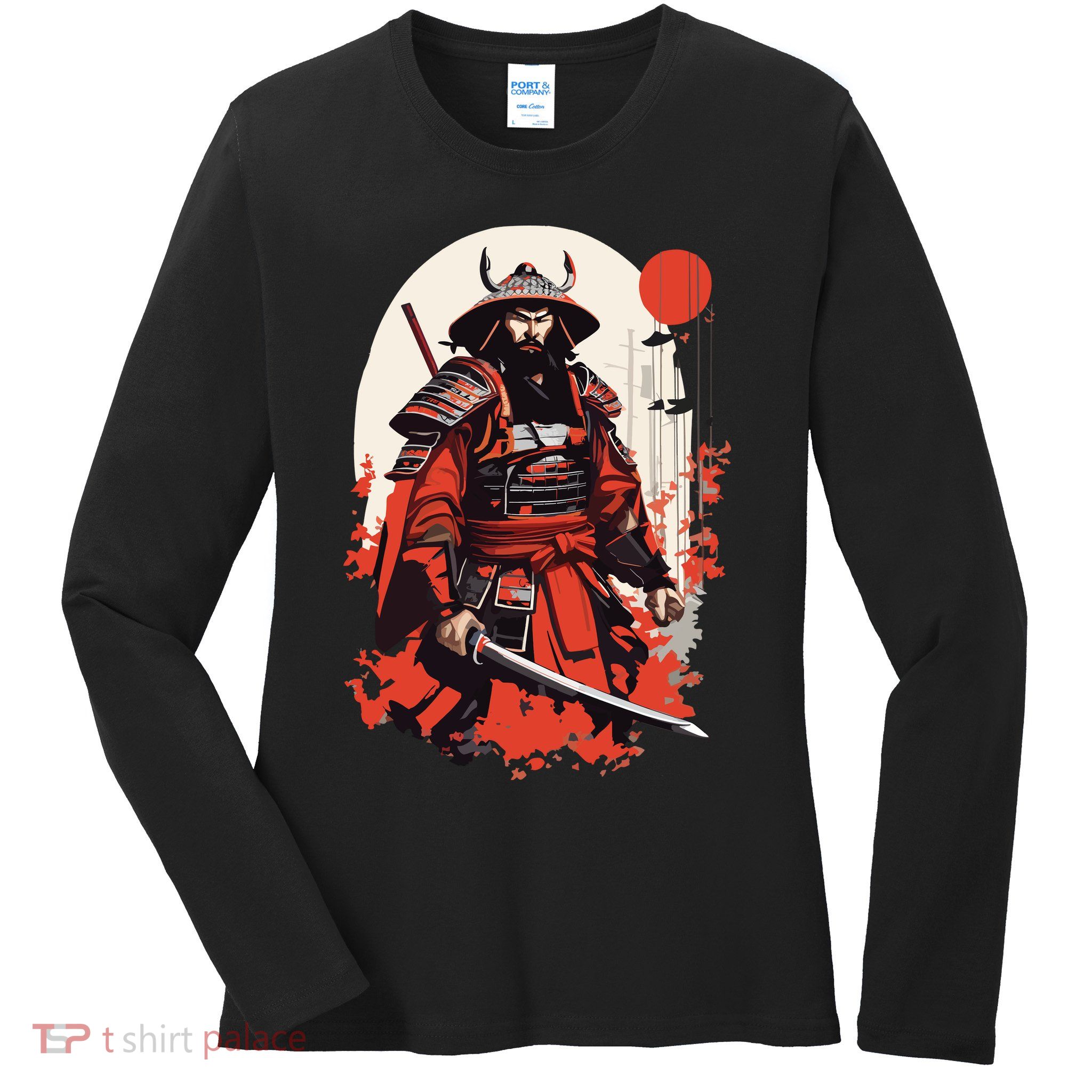 Japanese Ronin Ladies Long Sleeve Shirt