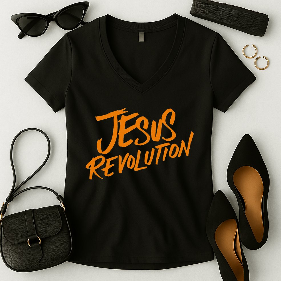 Jesus Revolution Women's V-Neck T-Shirt