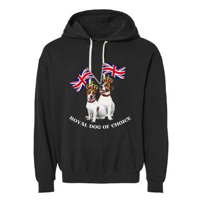 Jack Russell King Charles Coronation Party Celebration Funny Garment-Dyed Fleece Hoodie