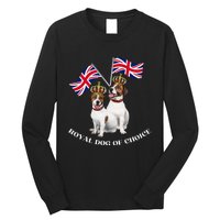 Jack Russell King Charles Coronation Party Celebration Funny Long Sleeve Shirt