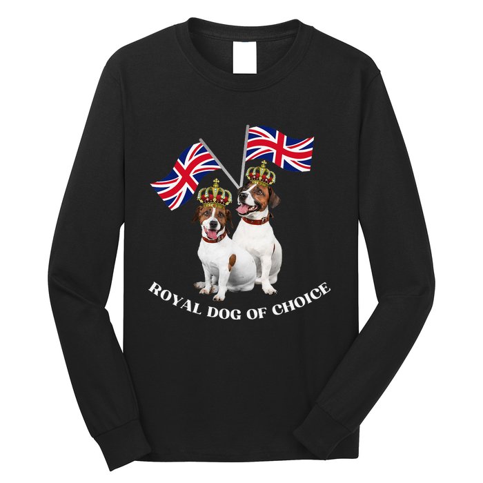 Jack Russell King Charles Coronation Party Celebration Funny Long Sleeve Shirt