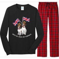 Jack Russell King Charles Coronation Party Celebration Funny Long Sleeve Pajama Set