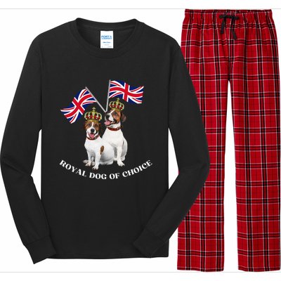 Jack Russell King Charles Coronation Party Celebration Funny Long Sleeve Pajama Set