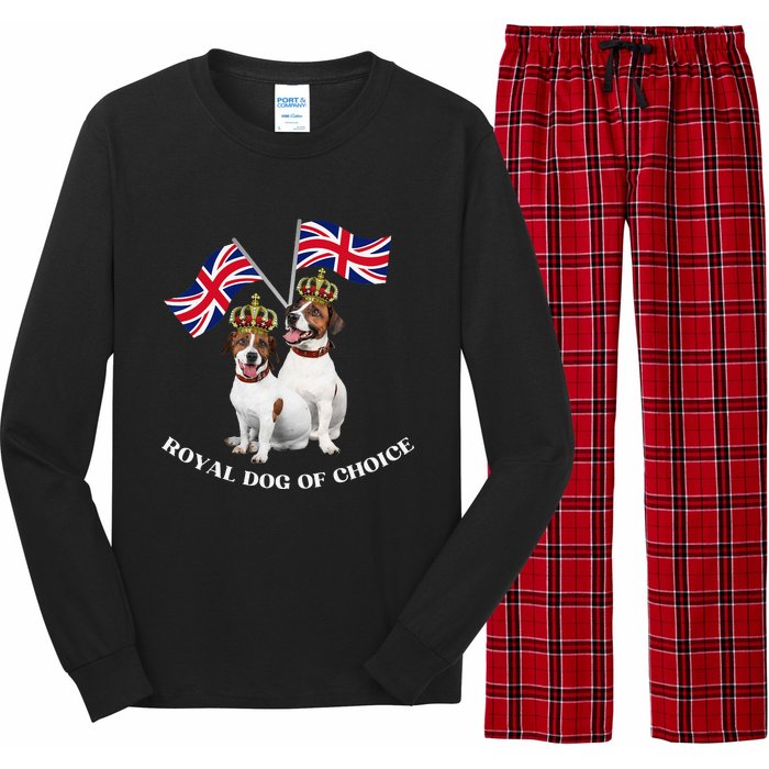 Jack Russell King Charles Coronation Party Celebration Funny Long Sleeve Pajama Set