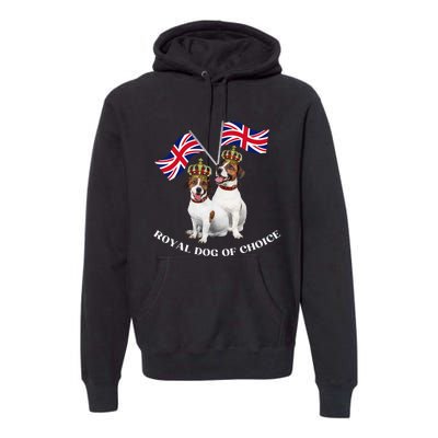 Jack Russell King Charles Coronation Party Celebration Funny Premium Hoodie