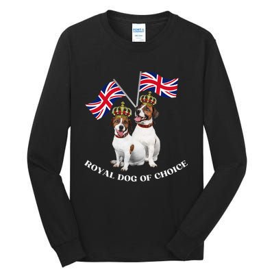 Jack Russell King Charles Coronation Party Celebration Funny Tall Long Sleeve T-Shirt