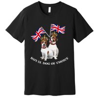 Jack Russell King Charles Coronation Party Celebration Funny Premium T-Shirt