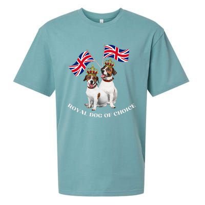 Jack Russell King Charles Coronation Party Celebration Funny Sueded Cloud Jersey T-Shirt