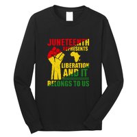 Juneteenth Represents Liberation And It Belongs To Us Gift Long Sleeve Shirt