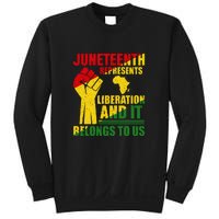 Juneteenth Represents Liberation And It Belongs To Us Gift Sweatshirt