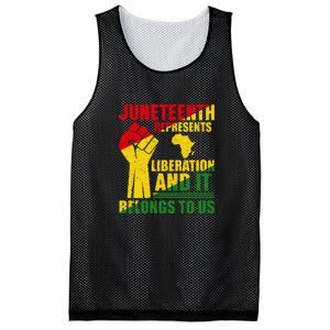 Juneteenth Represents Liberation And It Belongs To Us Gift Mesh Reversible Basketball Jersey Tank