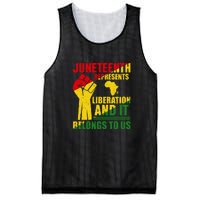 Juneteenth Represents Liberation And It Belongs To Us Gift Mesh Reversible Basketball Jersey Tank