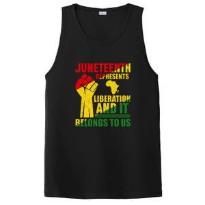 Juneteenth Represents Liberation And It Belongs To Us Gift PosiCharge Competitor Tank