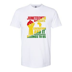 Juneteenth Represents Liberation And It Belongs To Us Gift Softstyle CVC T-Shirt