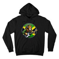 Jamaica Rastafarian Lion Guitar Jamaican Rasta Souvenir 2024 Hoodie