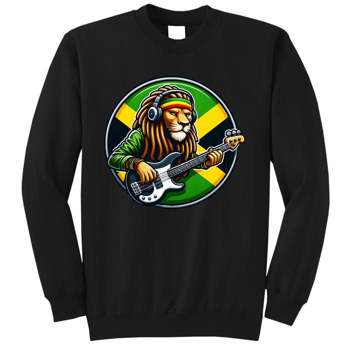 Jamaica Rastafarian Lion Guitar Jamaican Rasta Souvenir 2024 Sweatshirt