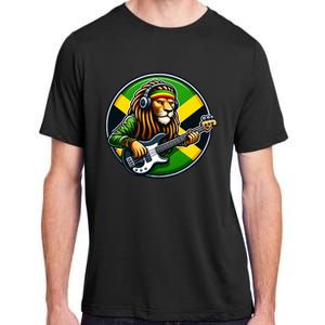 Jamaica Rastafarian Lion Guitar Jamaican Rasta Souvenir 2024 Adult ChromaSoft Performance T-Shirt